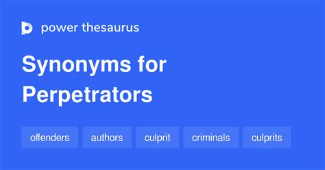 perpetrator synonyms